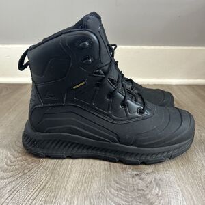 ACE Work Boots Mens 10 Black Waterproof WP Composite Slip Resistant Crew Shoes